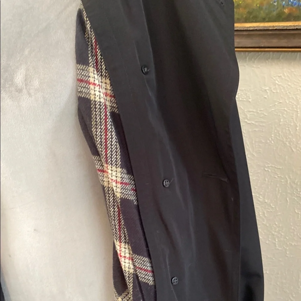 London Fog Black Double-Breasted Trench Coat - Picture 7 of 8